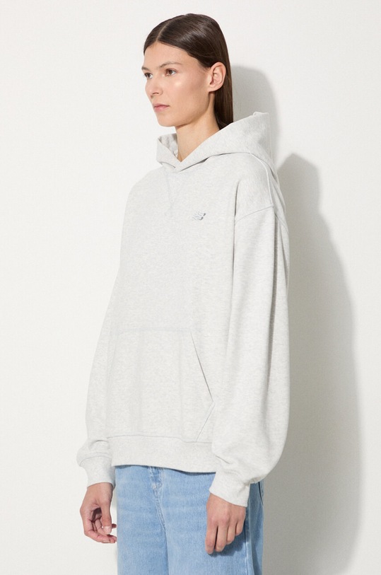 Bavlněná mikina New Balance WT41537AHH šedá WT41537AHH