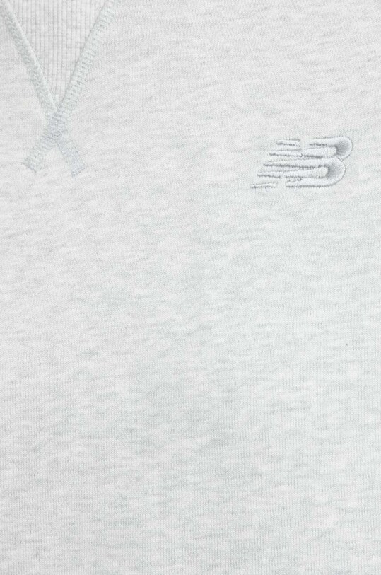 Bavlnená mikina New Balance WT41537AHH sivá