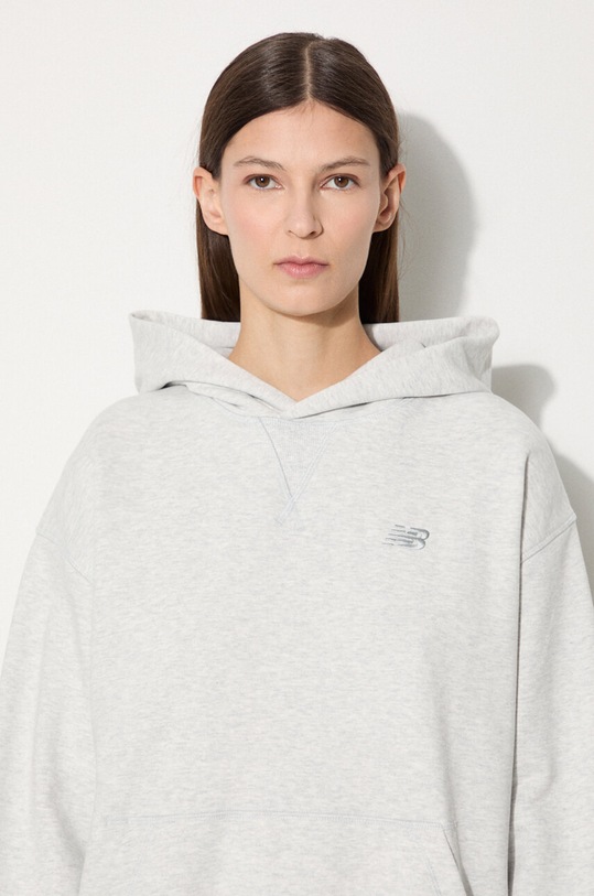 Bavlněná mikina New Balance WT41537AHH WT41537AHH šedá