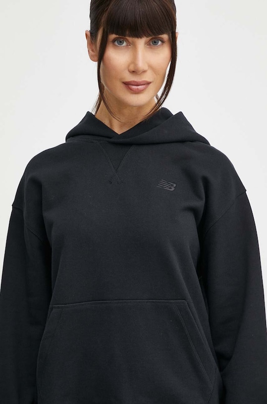 New Balance hanorac de bumbac negru WT41537BK