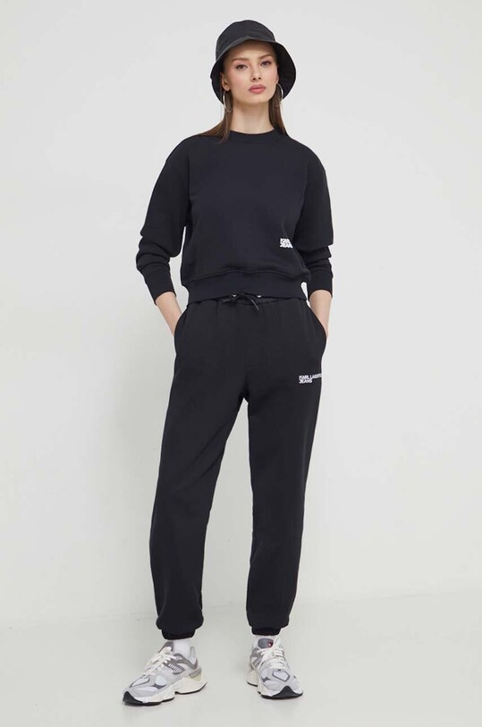 Μπλούζα Karl Lagerfeld Jeans 241J1800 μαύρο SS24