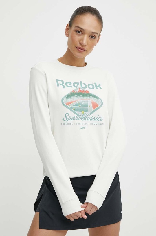 Reebok bluza Court Sport print bej 100075474