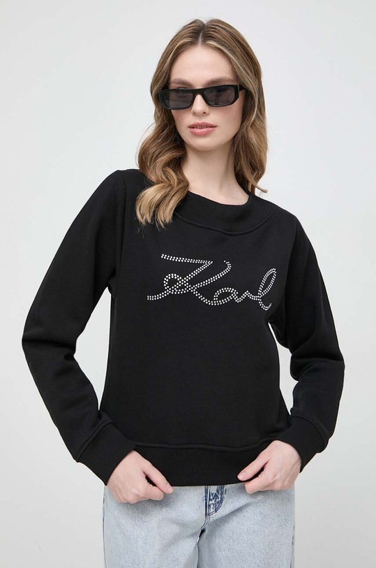 Karl Lagerfeld bluza czarny 241W1805