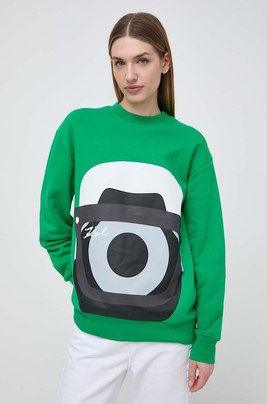Odzież Karl Lagerfeld bluza 241W1860 zielony