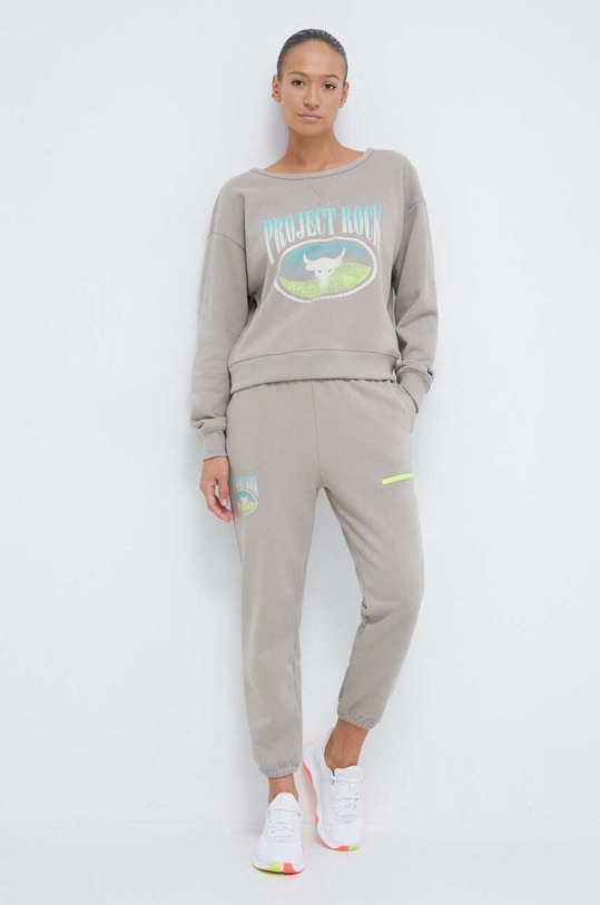 Under Armour felpa Project Rock 1382705 grigio SS24