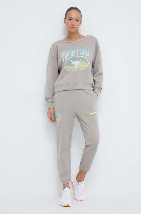Under Armour felpa Project Rock 1382705 grigio SS24