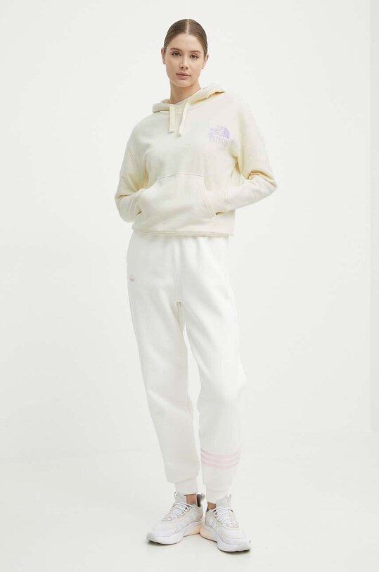 The North Face pamut melegítőfelső NF0A87DYQLI1 bézs SS24