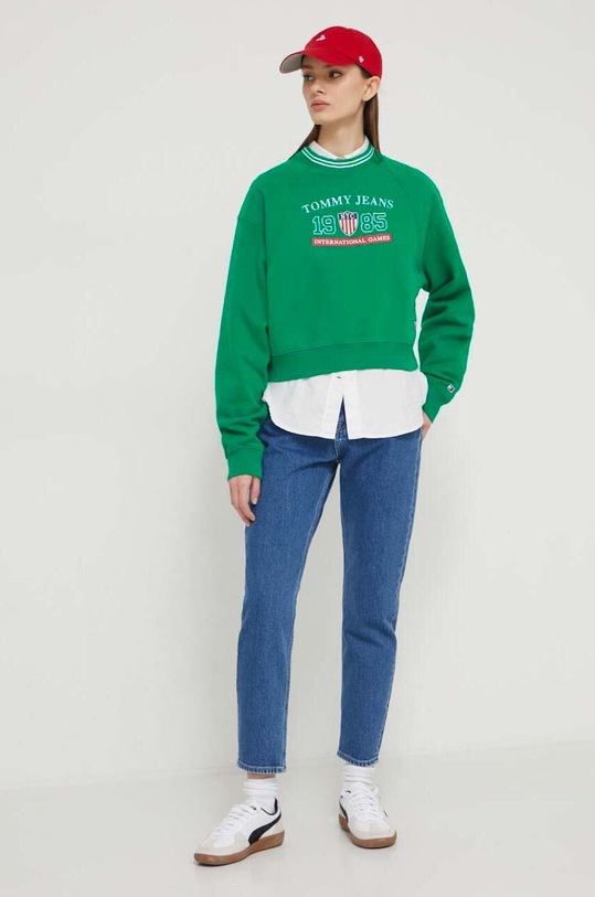 Tommy Jeans bluza Archive Games DW0DW18537 zielony SS24
