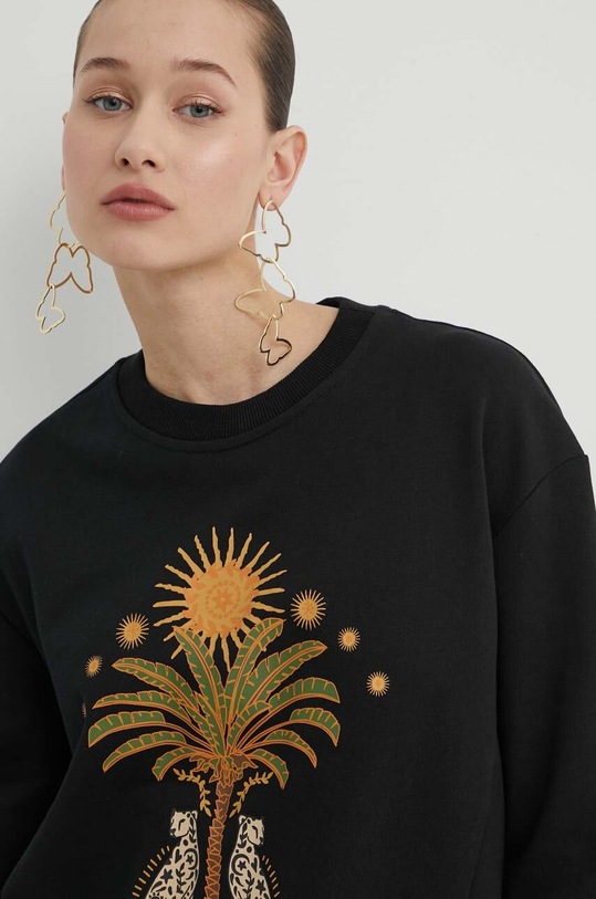 Never Fully Dressed bluza bawełniana czarny NFDTO666.Black