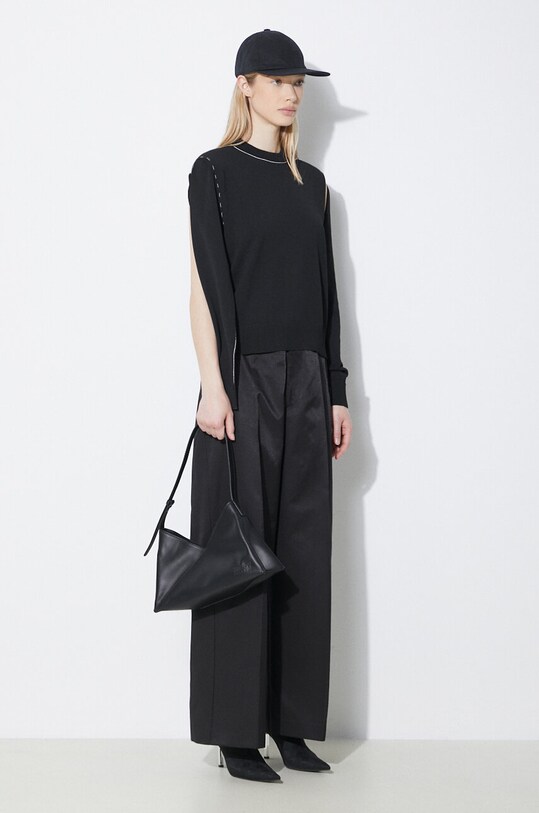 Πουλόβερ MM6 Maison Margiela S62HL0025 μαύρο SS24