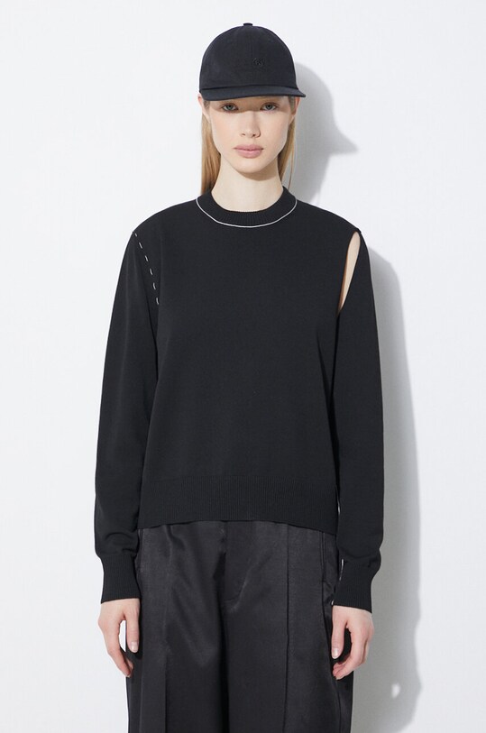 Πουλόβερ MM6 Maison Margiela μαύρο S62HL0025