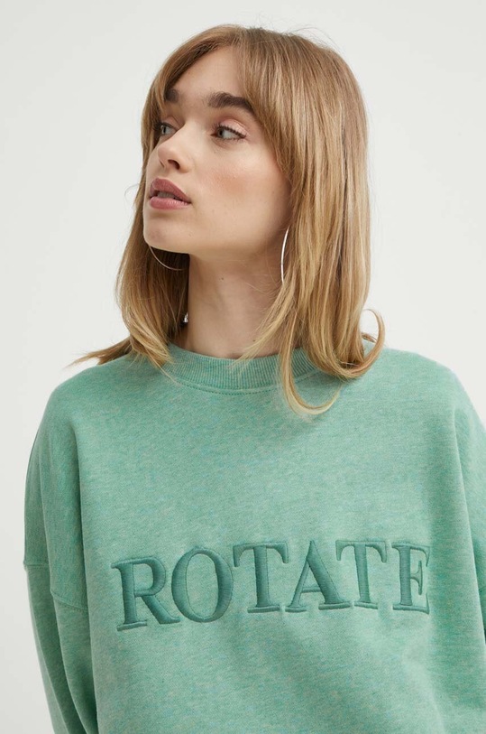 Rotate bluza bawełniana turkusowy 1125031176