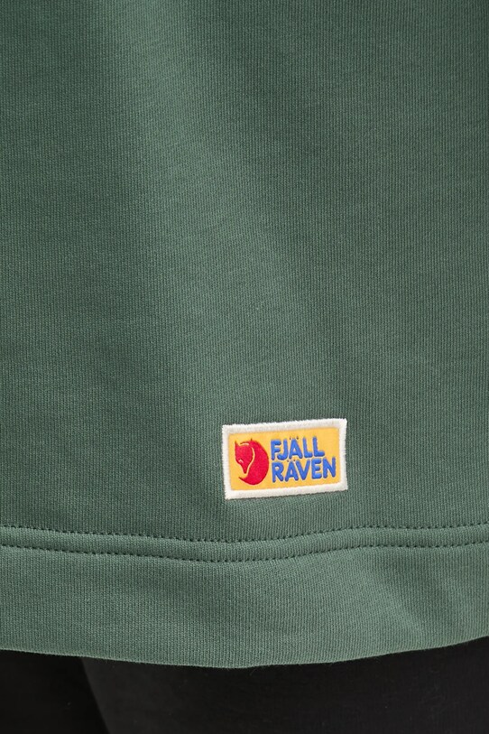 Памучен суичър Fjallraven Vardag Hoodie W F86987.679 тюркоазен