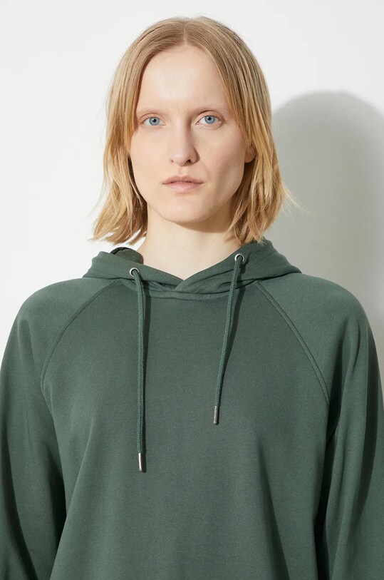 Fjallraven hanorac de bumbac Vardag Hoodie W F86987.679 turcoaz