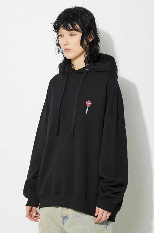 Бавовняна кофта Fiorucci Black Lollipop Patch Hoodie чорний M01FPSHO092CJ05BK01
