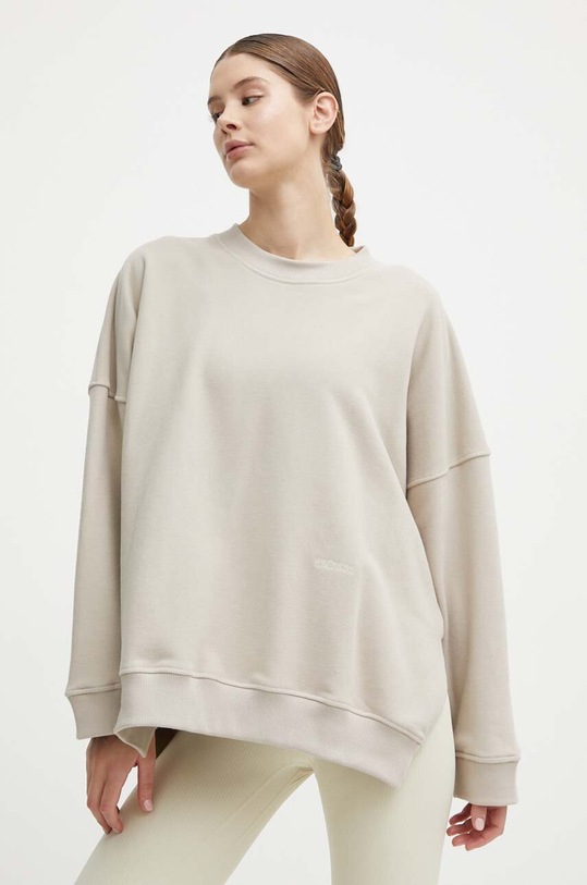 Tepláková mikina JOYINME Kind bez kapuce béžová Bluza.Oversize.Kind