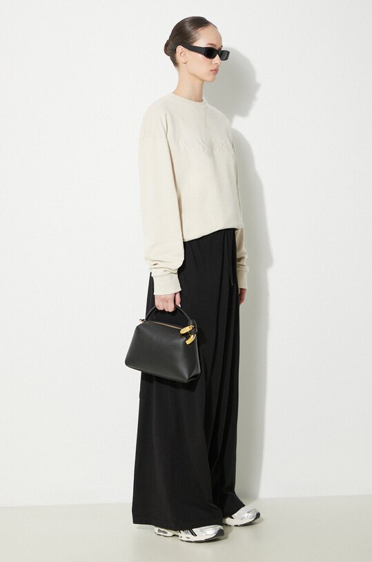 JW Anderson felpa in cotone Logo Embroidery Sweatshirt JW0165.PG0861.132 beige SS24