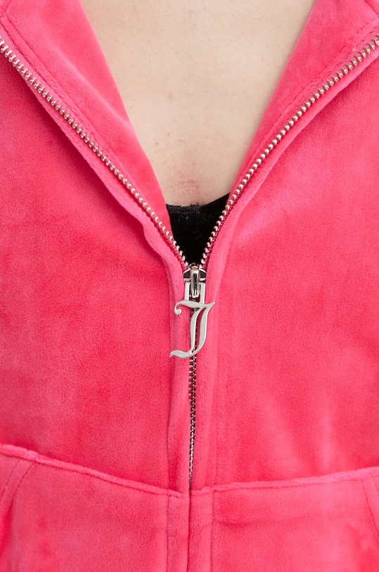 Juicy Couture bluza welurowa JCAP176EU.166 różowy