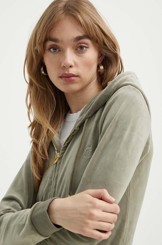 Juicy Couture felpa in velluto verde JCAP176G.393