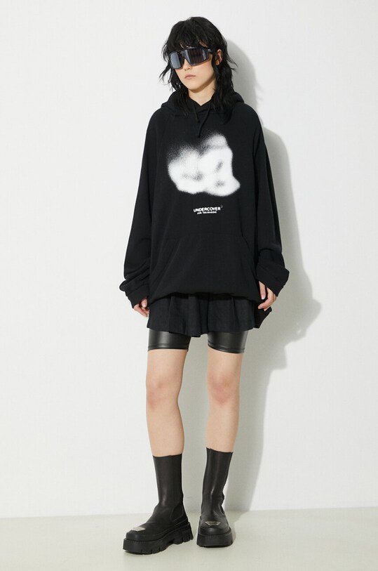 Бавовняна кофта Undercover Hoodie UC1D1801.3 чорний SS24