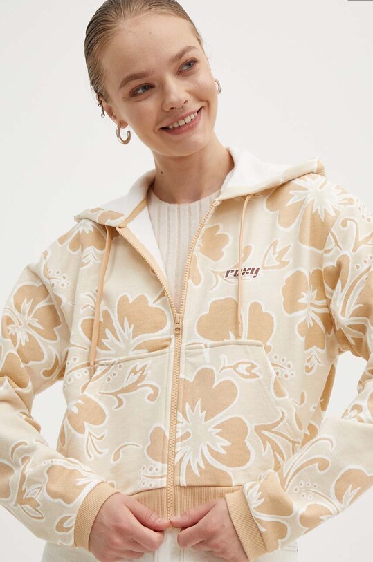 Roxy bluza bawełniana RETRO pomarańczowy ERJFT04846