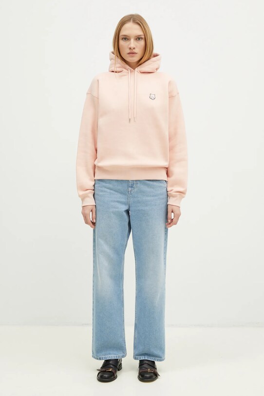 Бавовняна кофта Maison Kitsuné Bold Fox Head Patch Comfort Hoodie MW00704KM0307 помаранчевий