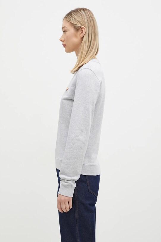 Pamučna dukserica Maison Kitsuné Fox Head Patch Regular Sweatshirt LW00302KM0001 siva AW24