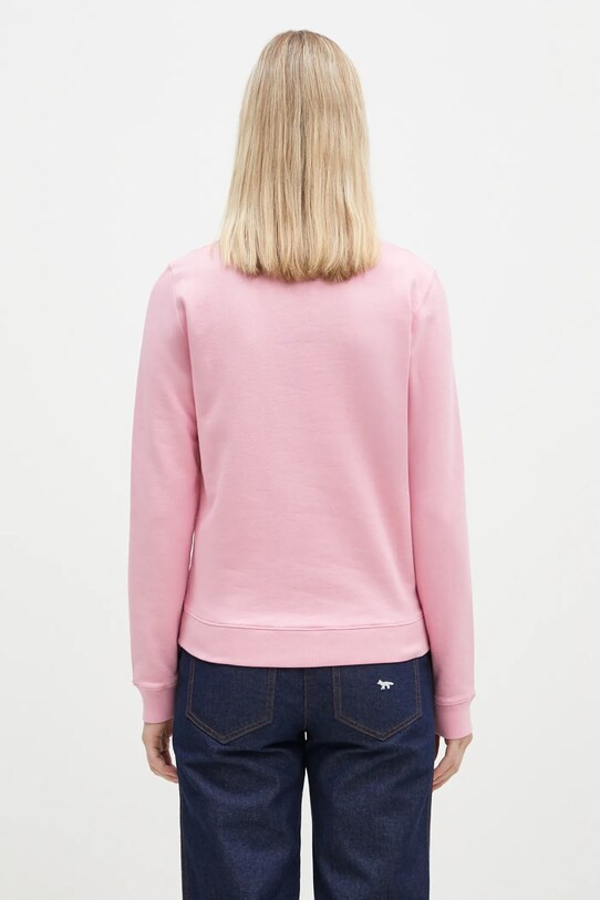 Одежда Хлопковая кофта Maison Kitsuné Fox Head Patch Regular Sweatshirt LW00302KM0001 розовый