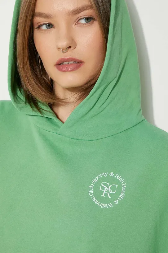 Βαμβακερή μπλούζα Sporty & Rich SRHWC Cropped Hoodie WS070S405SV