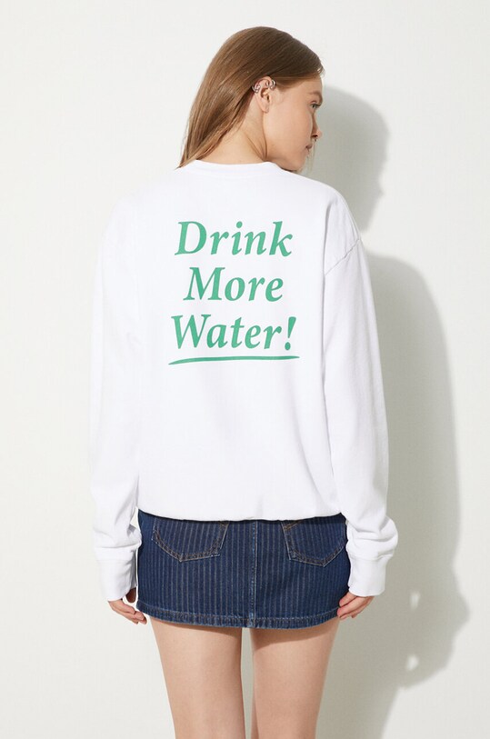 Sporty & Rich cotton sweatshirt Drink More Water Crewneck without white WS067S405DW