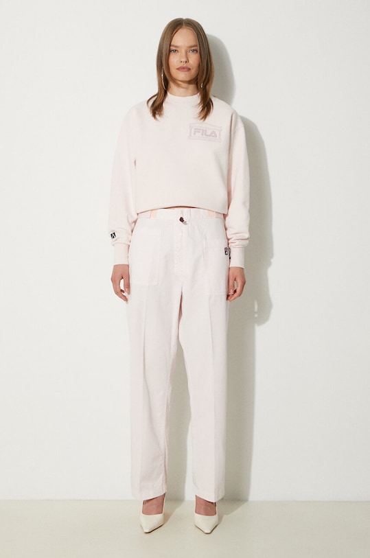Fila hanorac de bumbac Fila x Aries 42PS24ST010122270227 roz SS24