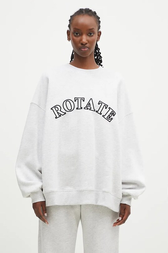 Rotate bluza bawełniana Logo Crewneck