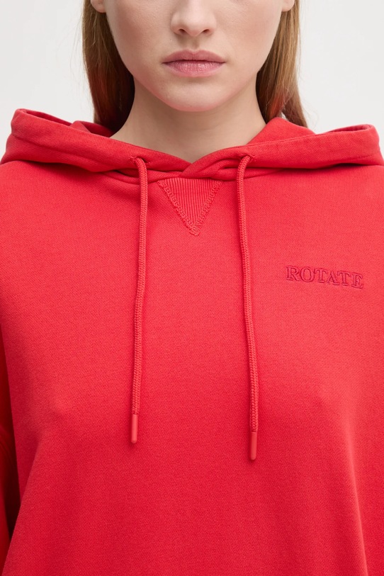 Bavlněná mikina Rotate Sweat Hoodie červená 1124731292