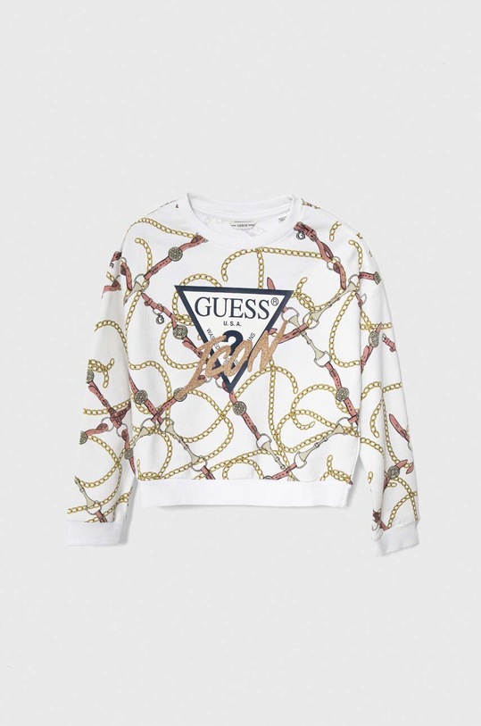 Guess bluza bawełniana dziecięca nadruk beżowy J4RQ00.KA6R3.PPYH