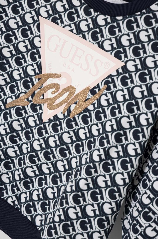 Fete Guess hanorac de bumbac pentru copii J4RQ00.KA6R3.PPYH bleumarin
