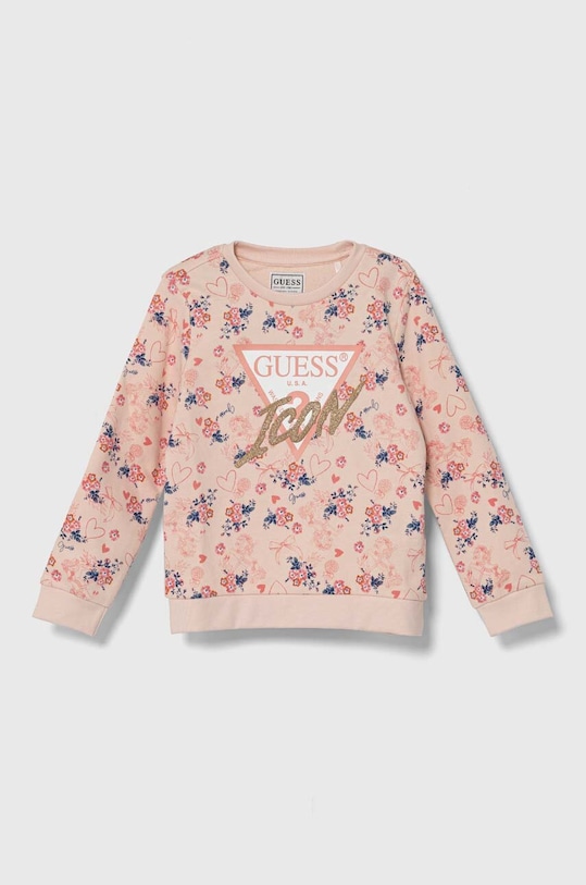 Guess hanorac de bumbac pentru copii print portocaliu K4RQ00.KA6R3.PPYH