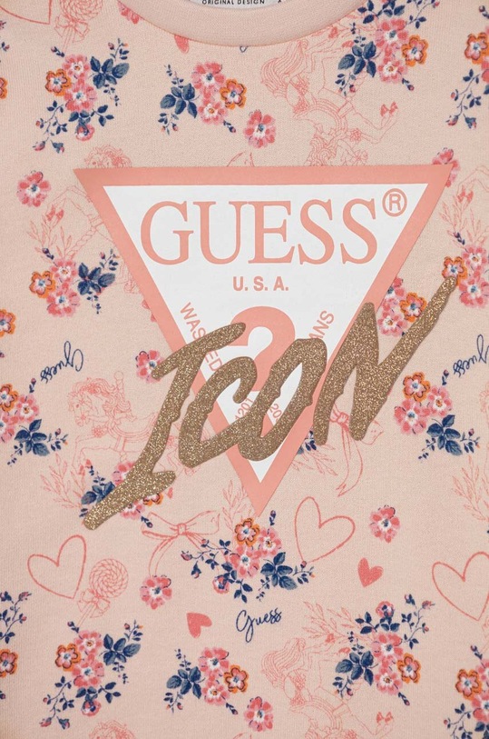 Fete Guess hanorac de bumbac pentru copii K4RQ00.KA6R3.PPYH portocaliu