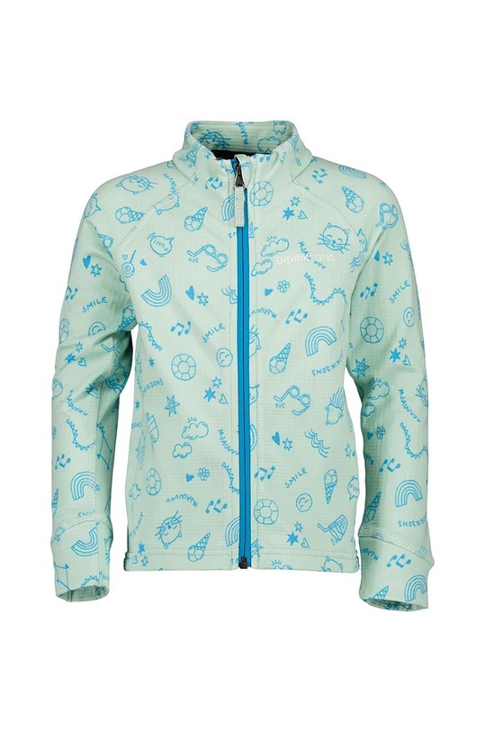 Дитяча кофта Didriksons JADIS PR KIDS FZ з еластаном бірюзовий 505299