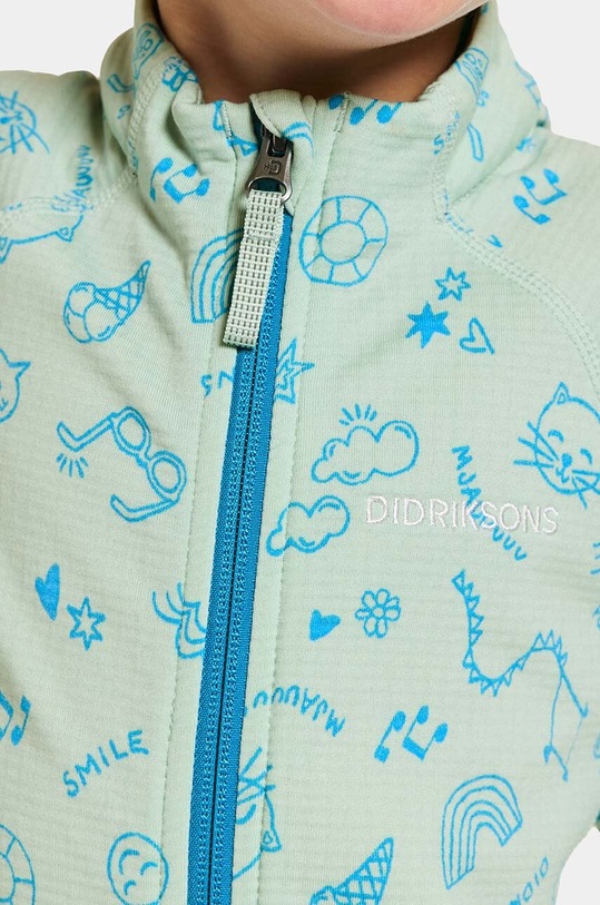 Дівчинка Дитяча кофта Didriksons JADIS PR KIDS FZ 505299 бірюзовий