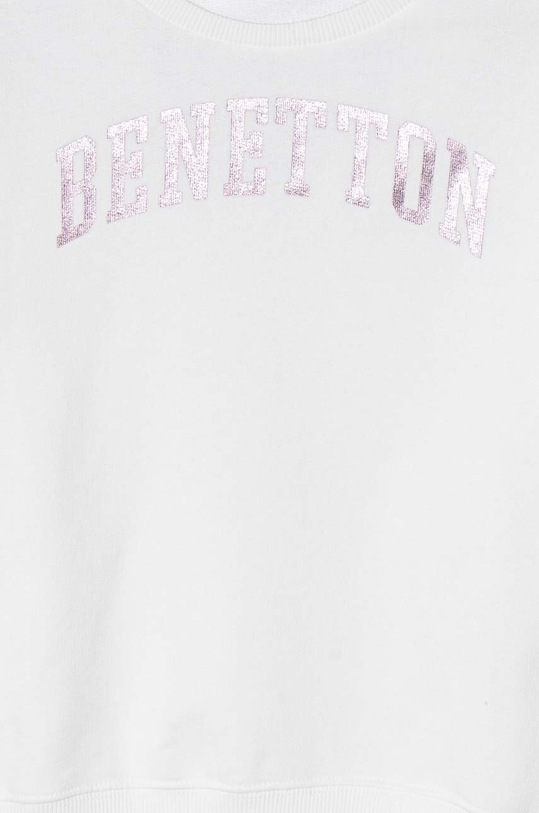 Dievča Detská bavlnená mikina United Colors of Benetton 3J68C10H6.G.Seasonal biela