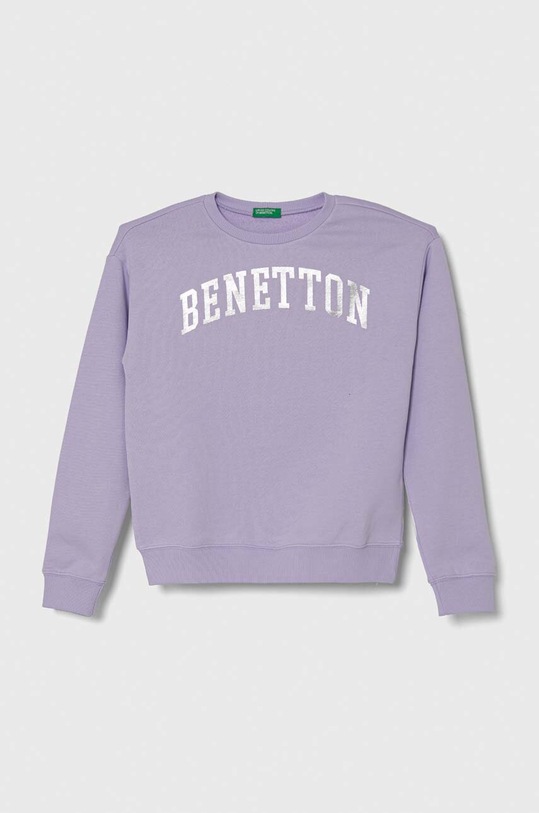 Detská bavlnená mikina United Colors of Benetton bavlna fialová 3J68C10H6.G.Seasonal