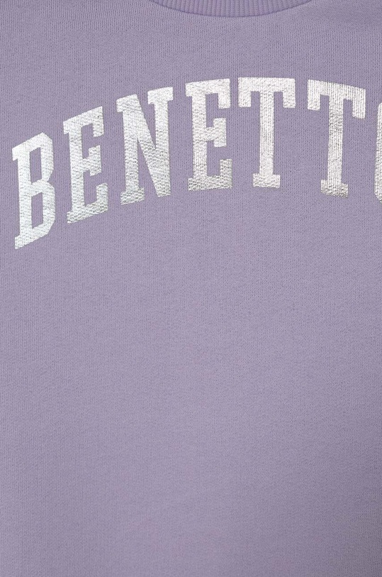 Dievča Detská bavlnená mikina United Colors of Benetton 3J68C10H6.G.Seasonal fialová