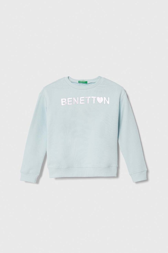 United Colors of Benetton bluza bawełniana dziecięca nadruk niebieski 3J68C10H6.G.Seasonal