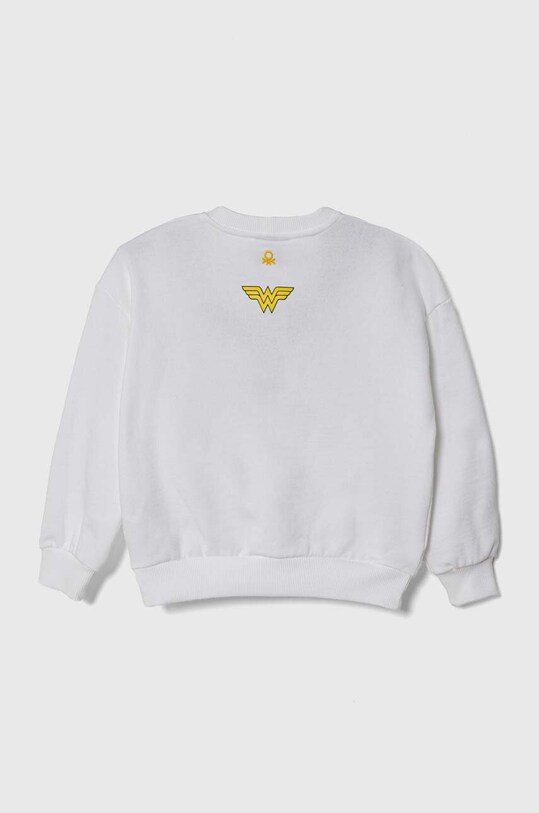 Дитяча бавовняна кофта United Colors of Benetton 3J68C10IN.G.Seasonal білий SS24