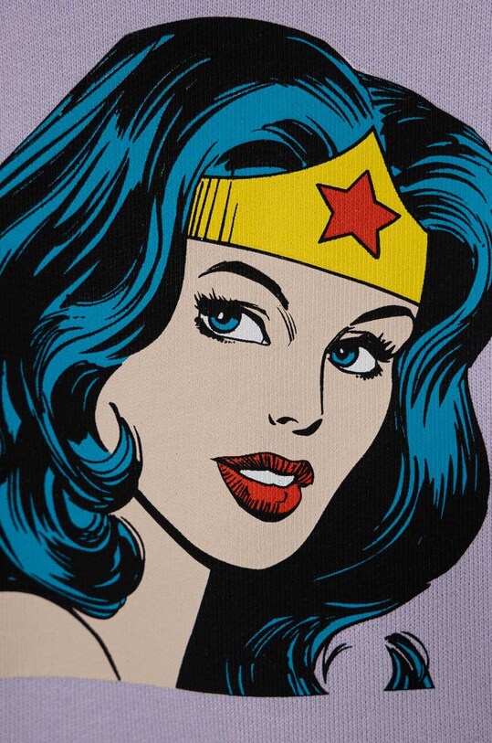 Lány United Colors of Benetton gyerek melegítőfelső pamutból 3J68C10IN.G.Seasonal lila