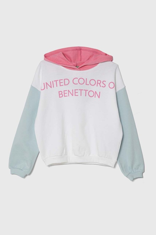 United Colors of Benetton bluza bawełniana dziecięca nadruk biały 3J68C203I.G.Seasonal