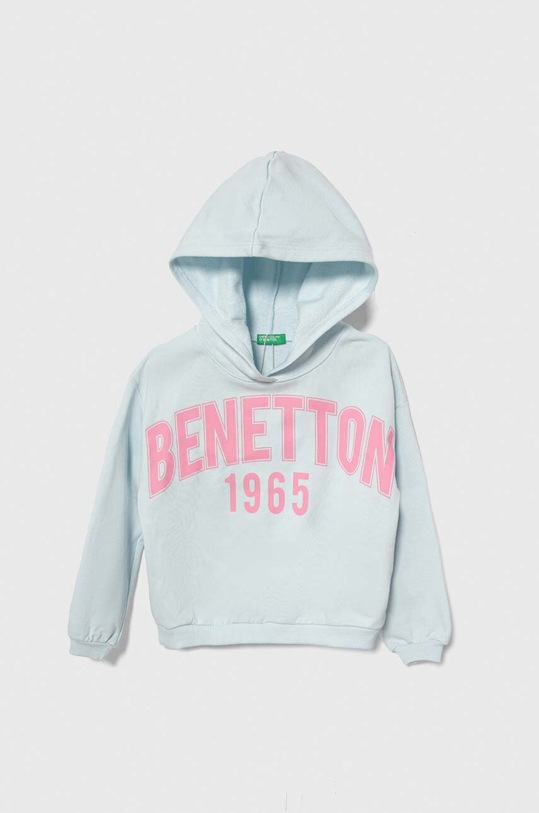 United Colors of Benetton bluza bawełniana dziecięca nadruk niebieski 3J68C203I.G.Seasonal