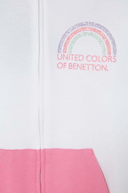 Dziewczynka United Colors of Benetton bluza bawełniana dziecięca 3J68C503O.G.Seasonal biały