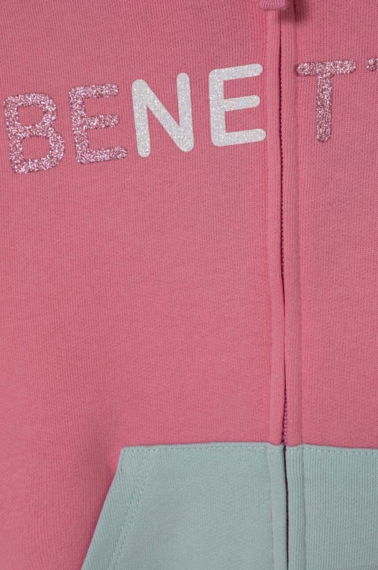 Dziewczynka United Colors of Benetton bluza bawełniana dziecięca 3J68C503O.G.Seasonal różowy