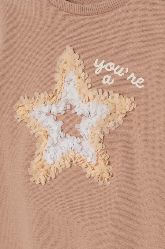 Dziewczynka United Colors of Benetton bluza bawełniana dziecięca 3J68G10E3.P.Seasonal beżowy